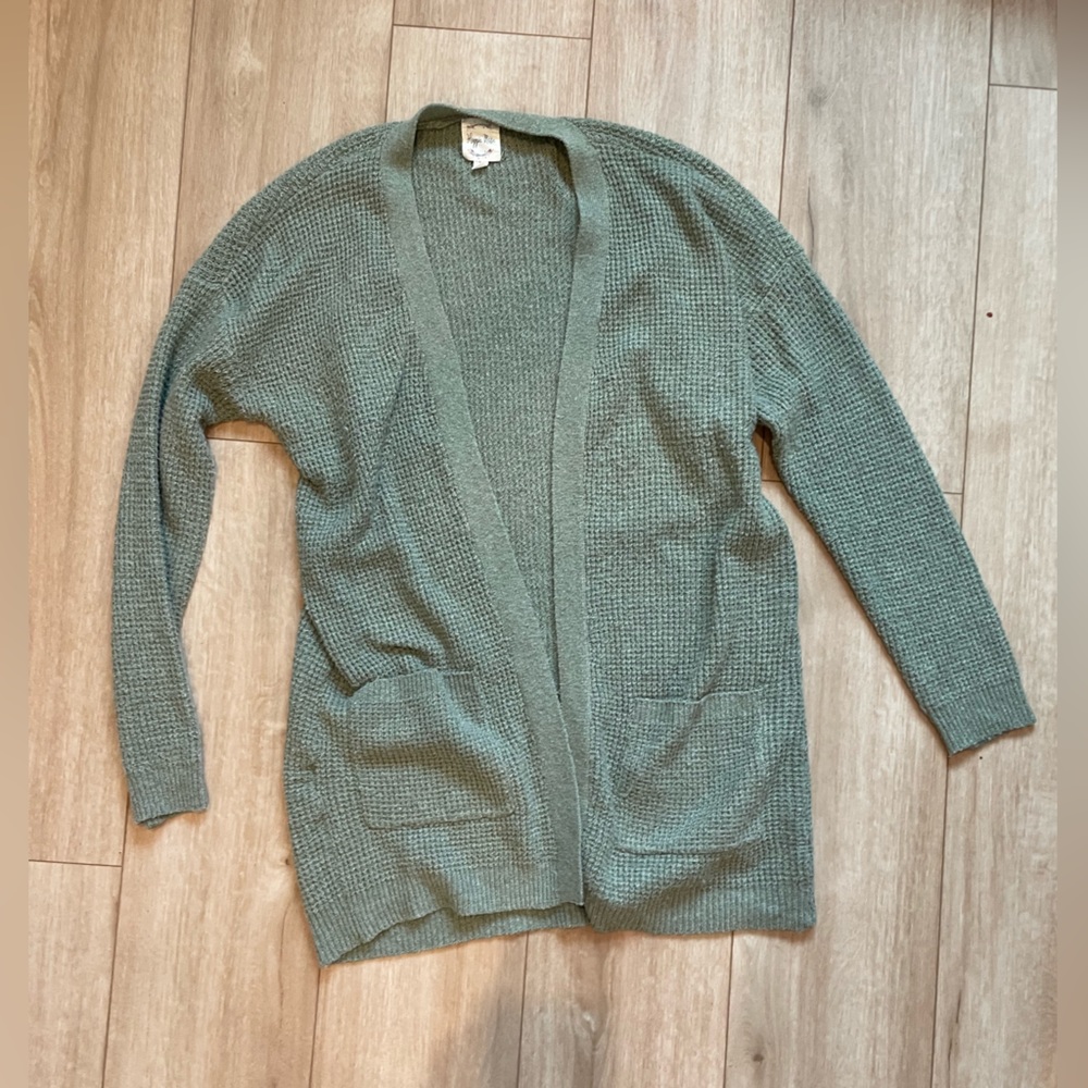 Hippie Rose Maternity cardigan in light green